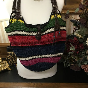 Sakroots Sak Happy Free Heavy Crochet Bucket Bag